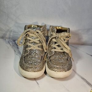 Crew Cuts Girls Golden Shoes Size Large Toddler